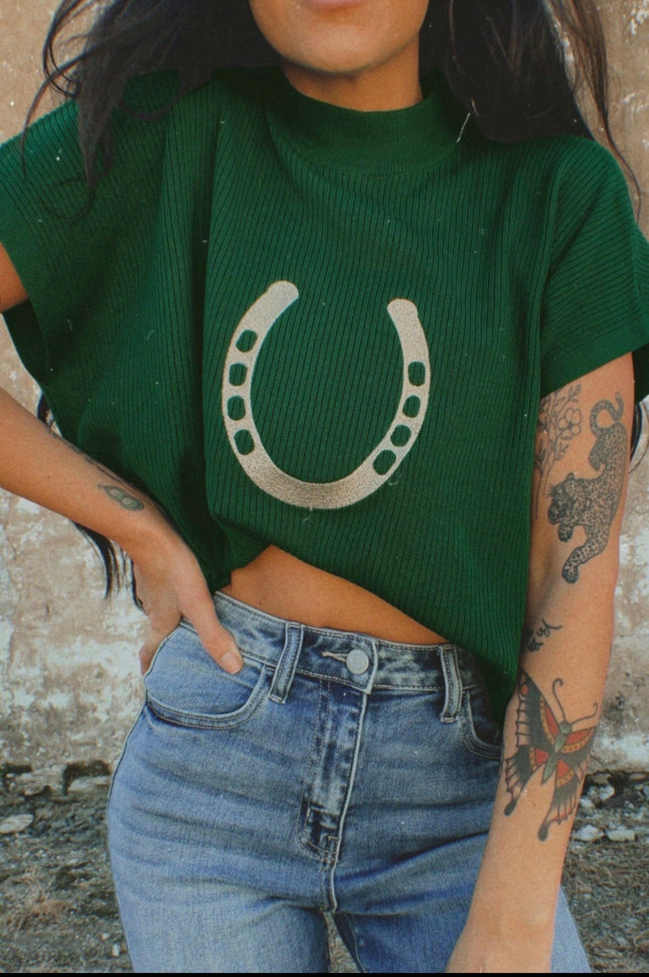 Lucky Charm Horseshoe Top