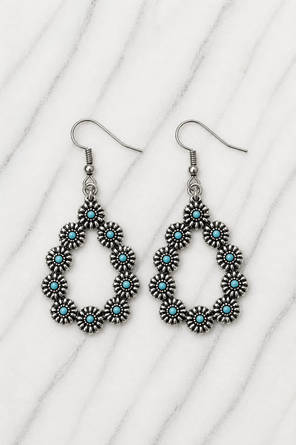 Western Daisy Drop Earrings